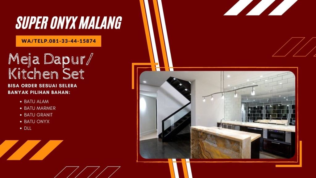 Countertop Meja Island Marmer Granit Malang , Meja Dapur, Meja Bar, Meja Mini Bar, Meja Makan, Marmer, Onyx, Granit, Tembus Cahaya, Marble, Table Kitchen, Meja Island , Marmer Granit, Meja Marmer, Meja Kompor, Keramik Granit